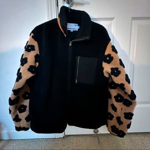 Sundae School Oversized Fleece Jacket - Milk Tea - Sz Small